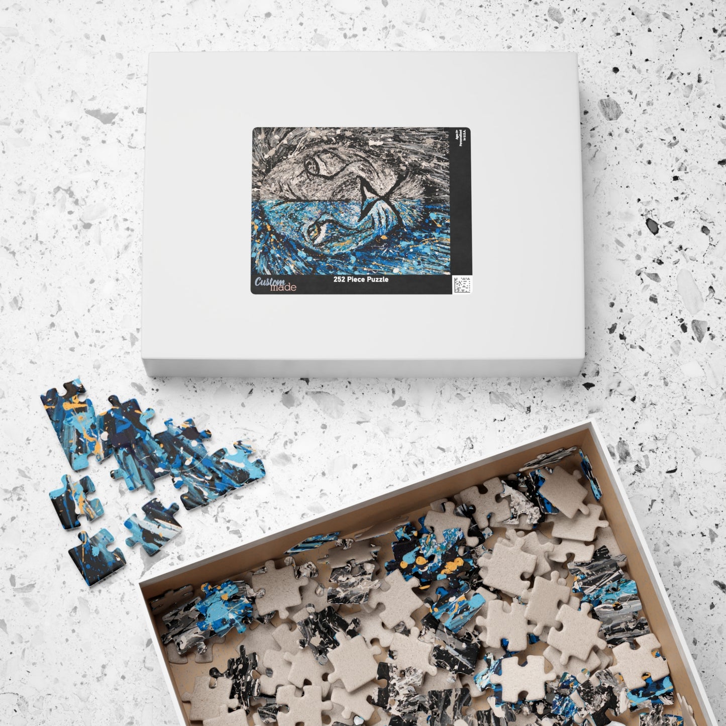 Puzzle - Blue & white intensity