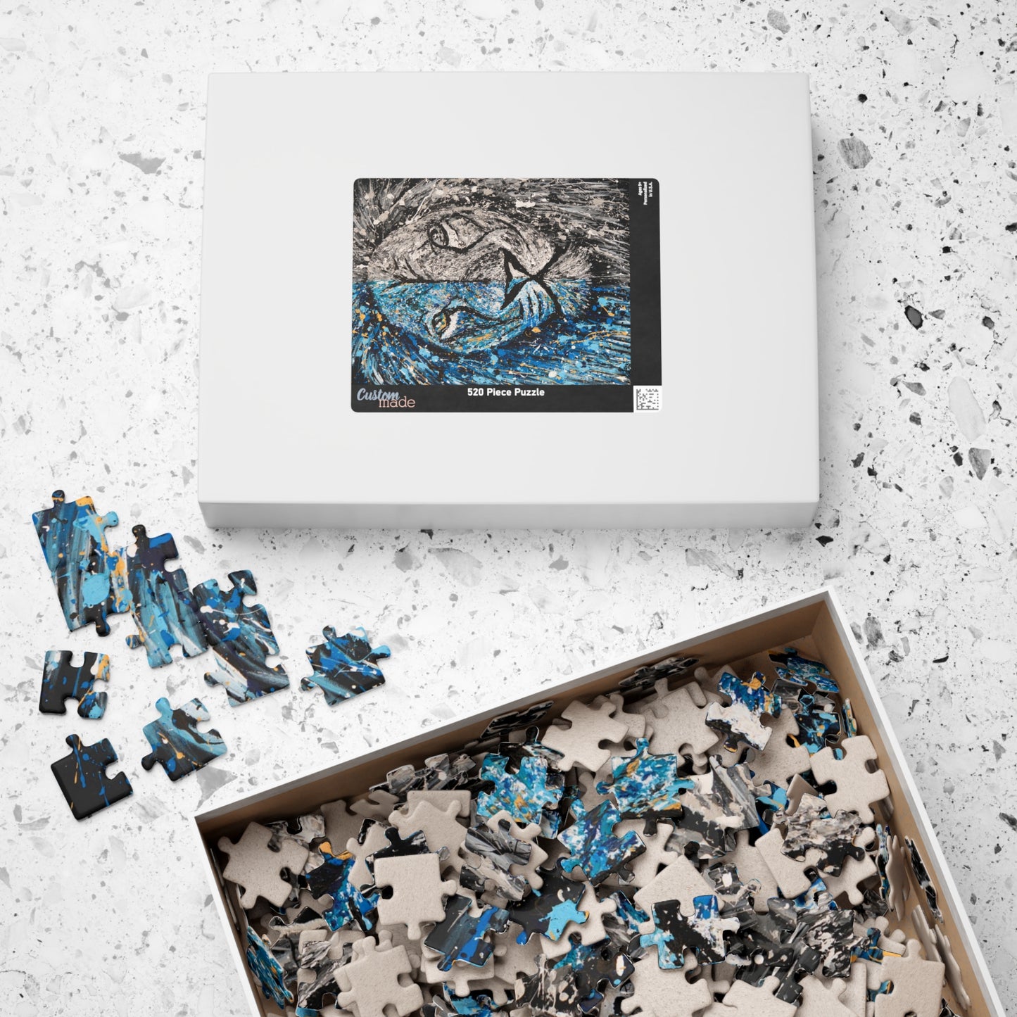 Puzzle - Blue & white intensity