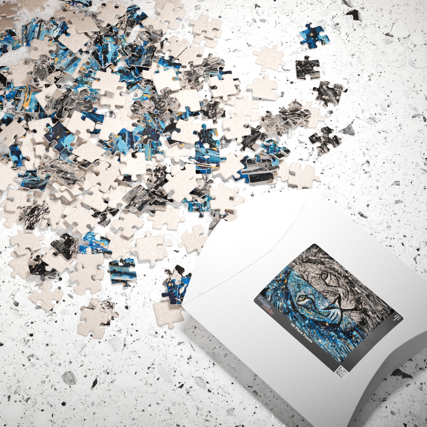 Puzzle - Blue & white intensity